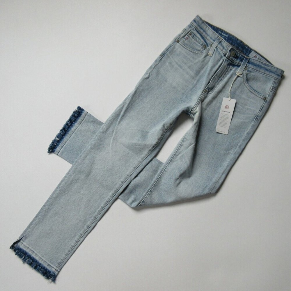 Ag Adriano Goldschmied Light Wash Frayed Hem Women's Jeans